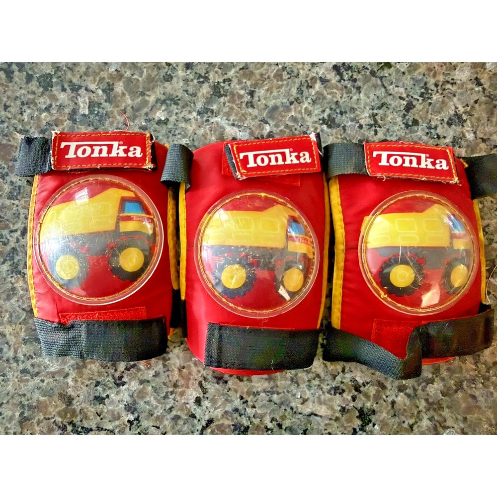 Vintage 2000s Tonka Kids Protective Safety Pads Knee/Elbow Set Dump Truck Graphi